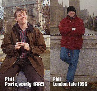 Phil during his ''running around Europe and not doing much music'' phase